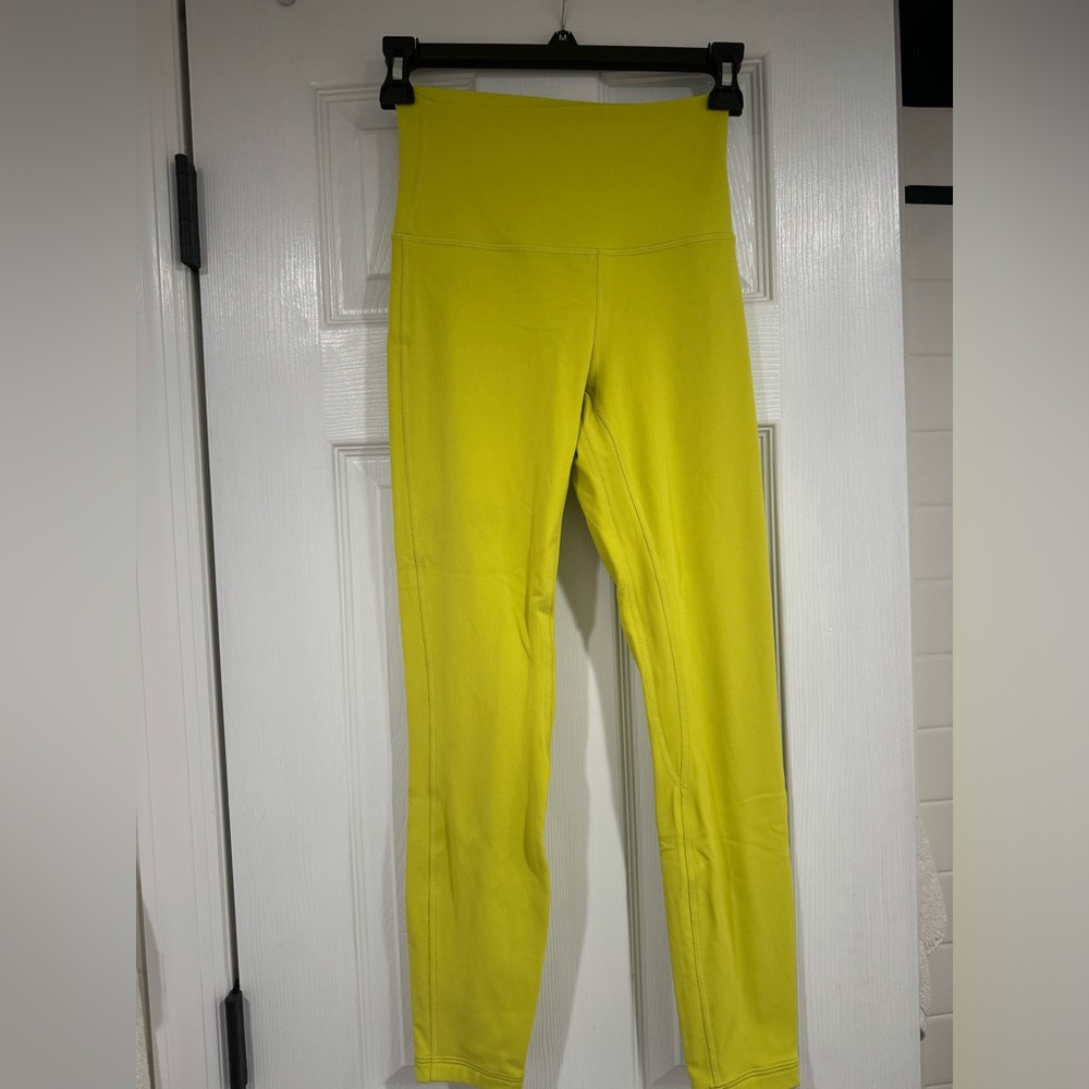 lululemon Align Leggings, Double Lined, Neon Yellow